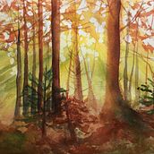 Trying to paint with light. Painting, and Watercolor Painting project by Janice Lee - 10.30.2022