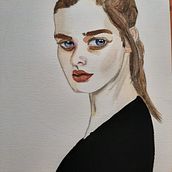 My project for course: Watercolor Portrait from a Photo. Traditional illustration, Watercolor Painting, and Portrait Drawing project by Deborni Biswas - 10.29.2022