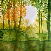 Mi proyecto del curso: Paisajes de ensueño con acuarela: plasma la luz. Painting, and Watercolor Painting project by Luis Sanchez Villa - 10.31.2022