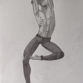 Meu projeto do curso: Desenho anatômico para principiantes. Nome do projeto:O Bailarino. Fine Arts, Sketching, Pencil Drawing, Drawing, Realistic Drawing, Figure Drawing, and Traditional illustration project by Amanda Joaquim - 10.31.2022