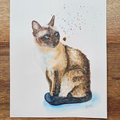 Mi proyecto del curso: Retratos expresivos de animales en acuarela. Traditional illustration, Watercolor Painting, Realistic Drawing, and Naturalistic Illustration project by Amanda Cisneros - 10.31.2022