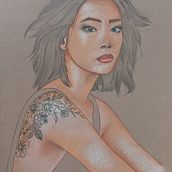 My project for course: Illustration with Pastel and Coloured Pencils. Traditional illustration, Fine Arts, Pencil Drawing, Drawing, Portrait Drawing, Realistic Drawing, and Artistic Drawing project by Magali Raffestin - 11.01.2022
