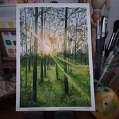 Mi proyecto del curso: Paisajes de ensueño con acuarela: plasma la luz. Painting, and Watercolor Painting project by Amalia del Cid - 10.26.2022