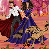 Halloween Family Team. Traditional illustration, and Character Design project by Basak Kahraman - 11.01.2022