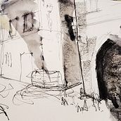 Mi proyecto del curso: Dibujo arquitectónico con acuarela y tinta. Un projet de Esquisse , Dessin, Aquarelle, Illustration architecturale, Carnet de croquis et Illustration à l'encre de katerina_11 - 01.11.2022