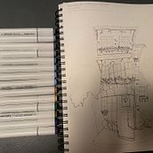 My project for course: Expressive Architectural Sketching with Colored Markers. Sketching, Drawing, Architectural Illustration, Sketchbook & Ink Illustration project by Emily Barry - 11.01.2022