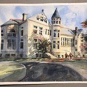 My project for course: Architectural Sketching with Watercolor and Ink. Sketching, Drawing, Watercolor Painting, Architectural Illustration, Sketchbook & Ink Illustration project by cboncek4 - 11.01.2022