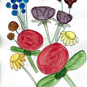 Flores veraniegas. Traditional illustration, Fine Arts, Creativit, Drawing, and Watercolor Painting project by artsofix - 11.02.2022
