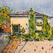 My project for course: Expressive Architectural Sketching with Colored Markers. Un proyecto de Ilustración arquitectónica, Bocetado, Dibujo, Sketchbook e Ilustración con tinta de donna matthews - 02.11.2022