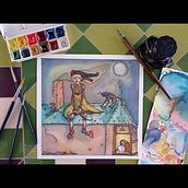 Mi proyecto del curso: Diseño de personajes expresivos con acuarela y pluma estilográfica. Traditional illustration, Character Design, Painting, Sketching, Drawing, Watercolor Painting, Stor, telling, Artistic Drawing, Children's Illustration, and Narrative project by Dolores C. Martínez Martínez - 10.02.2022