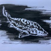Ink painting - Sketch for Survival. Traditional illustration, Ink Illustration, and Drawing project by Simona Achim - 11.02.2022