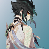 Xiao from Genshin Impact. Un proyecto de Ilustración tradicional de gandolf23 - 02.11.2022