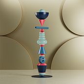 FD-Sottsass-Lamp-01. 3D, 3D Animation, 3D Modeling, and 3D Design project by Federico Donati - 11.03.2022