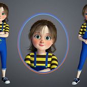 Stylish 3D Character Model. 3D Character Design, 3D Modeling, 3D, 3D Design, Character Animation, and Rigging project by Anindya Roy - 03.30.2021