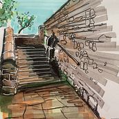 Escalera. Traditional illustration project by Fernando Abeijón Martínez - 11.04.2022