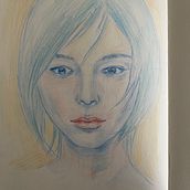 My project for course: Vibrant Portrait Drawing with Colored Pencils. Drawing, Portrait Drawing, Sketchbook, and Colored Pencil Drawing project by Zhou Su - 11.04.2022