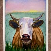 Meu projeto do curso: Retratos expressivos de animais em aquarela. Een project van Traditionele illustratie, Aquarelschilderen, Realistische tekening y Naturalistische illustratie van Thayná Lins - 04.11.2022