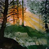 My project for course: Dreamy Watercolor Landscapes: Paint with Light. Watercolor Painting project by Susanna Lappalainen - 11.04.2022