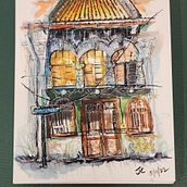 Expressive Architectural Sketching with Colored Markers and water colour. L, scape Architecture, Sketching, and Watercolor Painting project by Janet Chan - 11.03.2022
