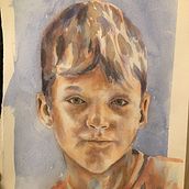 My project for course: Artistic Portrait with Watercolors. Fine Arts, Painting, Watercolor Painting, and Portrait Drawing project by jolyaube - 10.31.2022