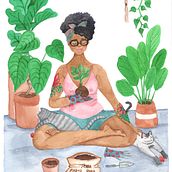 Meu projeto do curso: Ilustração e caracterização de personagens com aquarela. Een project van Traditionele illustratie, Ontwerp van personages, Schilderij y Aquarelschilderen van Juliana Germano Farias - 04.11.2022