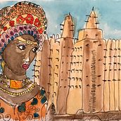 Mein Abschlussprojekt für den Kurs: Aquarellsketching: Drück deine Ideen aus . Traditional illustration, Sketching, Creativit, Drawing, Watercolor Painting, and Sketchbook project by Mechthild Hendricks - 11.05.2022