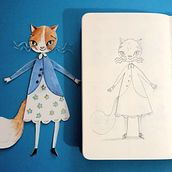 Il mio progetto del corso: Tecniche di illustrazione per narrativa infantile. Een project van Traditionele illustratie, Ontwerp van personages, Papercraft,  Tekening, Digitale illustratie, Kinderillustratie y Verhaallijn van Francesca Vitolo - 05.05.2023