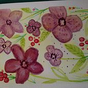 Mi proyecto del curso: Acuarela floral: conecta con la naturaleza. Projekt z dziedziny Trad, c, jna ilustracja,  Malarstwo, Malowanie akwarelą, R i sunek botaniczn użytkownika Cynthia Barrios - 03.11.2022