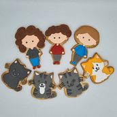 Mi pequeña familia en galleta. Projekt z dziedziny Cukiernictwo, Jadalna sztuka i Lukier użytkownika noguerasmarta2 - 20.02.2025