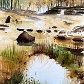 Mi proyecto del curso: Paisajes naturales en acuarela. Fine Arts, Painting, and Watercolor Painting project by micaela.coronel - 11.05.2022