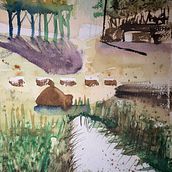 Mi proyecto del curso: Paisajes naturales en acuarela. Fine Arts, Painting, and Watercolor Painting project by Omar Sánchez Martínez - 02.01.2023