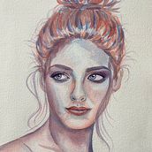 My project for course: Artistic Portrait with Watercolors. Un projet de Beaux Arts, Peinture, Aquarelle , et Dessin de portrait de Wendy Linsen - 01.11.2022