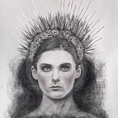 My project for course: Artistic Charcoal Portraiture: Creating Atmosphere. Projekt z dziedziny Trad, c, jna ilustracja,  Sztuki piękne,  R, sunek, Portret, R, sunek realist, czn,  R, sunek art, st i czn użytkownika Hela Burkhardt - 07.11.2022