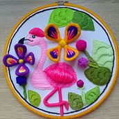 Mi proyecto del curso: Introducción al bordado tridimensional. Embroider, and Textile Design project by Caroline Cea Curimilla - 11.07.2022