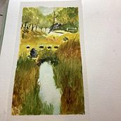 My project for course: Natural Landscapes in Watercolor . Pictură în acuarelă, Arte plastice și Pictura de Chantal Dufour - 11.08.2022
