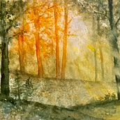 Mon projet du cours : Paysages oniriques à l'aquarelle : capturez la lumière. Painting, and Watercolor Painting project by Markanda Imhof - 11.08.2022