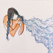 Il mio progetto "Acqua"del corso: Illustrazione artistica surrealista tema acqua Ein Projekt aus dem Bereich Traditionelle Illustration, Zeichnung, Artistische Zeichnung und Illustration mit Tinte von Sara Paradisi - 08.11.2022