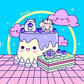 Meu projeto do curso: Design de mundos kawaii: crie ilustrações alegres. Character Design, Digital Illustration, and Manga project by porto_m_amanda - 11.08.2022
