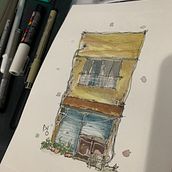 My project for course: Expressive Architectural Sketching with Colored Markers. Un progetto di Bozzetti, Disegno, Illustrazione architettonica, Sketchbook e Illustrazione con inchiostro di Claudio Demara - 08.11.2022