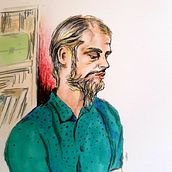 Mon projet du cours : Initiation au dessin de portrait sur le vif Ein Projekt aus dem Bereich Skizzenentwurf, Zeichnung, Porträtzeichnung, Illustration mit Tinte und Zeichnen mit Buntstiften von Florence Derycke - 09.11.2022
