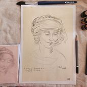 My project for course: Classical Portrait Drawing: The Renaissance Man’s Method. Un proyecto de Bellas Artes, Bocetado, Dibujo, Dibujo realista, Dibujo artístico y Dibujo de Retrato de B H - 10.11.2022