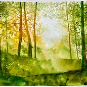 My project for course: Dreamy Watercolor Landscapes: Paint with Light. Painting, and Watercolor Painting project by KT - 11.10.2022