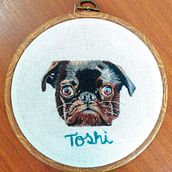 Mi proyecto del curso: Retratos de mascotas: técnicas para bordar pelaje. Un proyecto de Artesanía, Bordado y Diseño textil de Laura Malaver - 08.11.2022