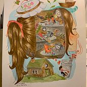 My project for course: Surreal Illustration with Watercolor and Ink. Un projet de Illustration traditionnelle, Beaux Arts, Peinture, Dessin , et Aquarelle de sakora1red - 10.11.2022