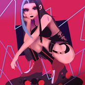 Meu projeto do curso: Retrato de personagens femininas com Procreate. Traditional illustration, Digital Illustration, and Digital Drawing project by karina hamada - 11.09.2022