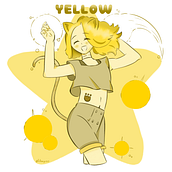 PERSONIFICACIÓN DEL COLOR AMARILLO . Traditional illustration, Character Design, Comic, and Manga project by Audel Serrano - 11.11.2022