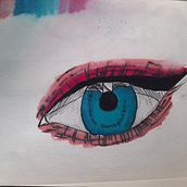 Oko. Traditional illustration project by aniela30 - 11.11.2022