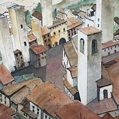 San Gimignano, Italia. Projekt z dziedziny  Malarstwo użytkownika Jaime Galindo Arellano - 11.11.2022