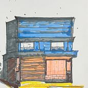 My project for course: Expressive Architectural Sketching with Colored Markers. Un projet de Esquisse , Dessin, Illustration architecturale, Carnet de croquis et Illustration à l'encre de tessa1031 - 08.11.2022