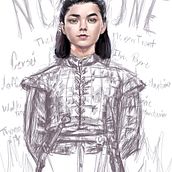 Arya Stark Ilustración digital. Traditional illustration project by Sara Araujo - 10.10.2022